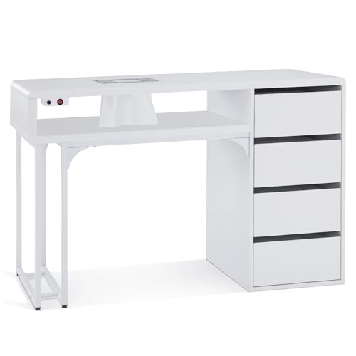 BarberPub Manicure Desk with Nail Dust Collector