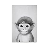 XYHDLWKJ Animal Monkey Print Poster Wall Art Decoration Picture Modern Family Room Decor Painting Photos 12x16inch(30x40cm)