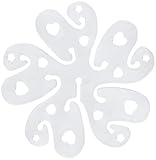 The Elixir Party Pack of 75 Double-layer 11-in-1 Clear White Plastic Decorative Deco Balloon Arch Folder Convenient Clips Tie Multiple Accessories (Balloon Clip Only), 3 inch