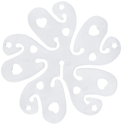The Elixir Party Pack of 75 Double-Layer 11-in-1 Clear White Plastic Decorative Deco Balloon Arch Folder Convenient Clips Tie Multiple Accessories (Balloon Clip Only), 3 inch
