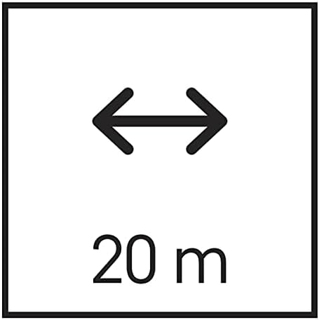 EMOS P0703 Przedłużacz z 2 gniazdami Schuko, 20 m, podwójne przedłużenie, 2 gniazda ze stykiem ochronnym, gumowy kabel do użytku na zewnątrz, IP44, H05RR-F3G 1,5 mm²