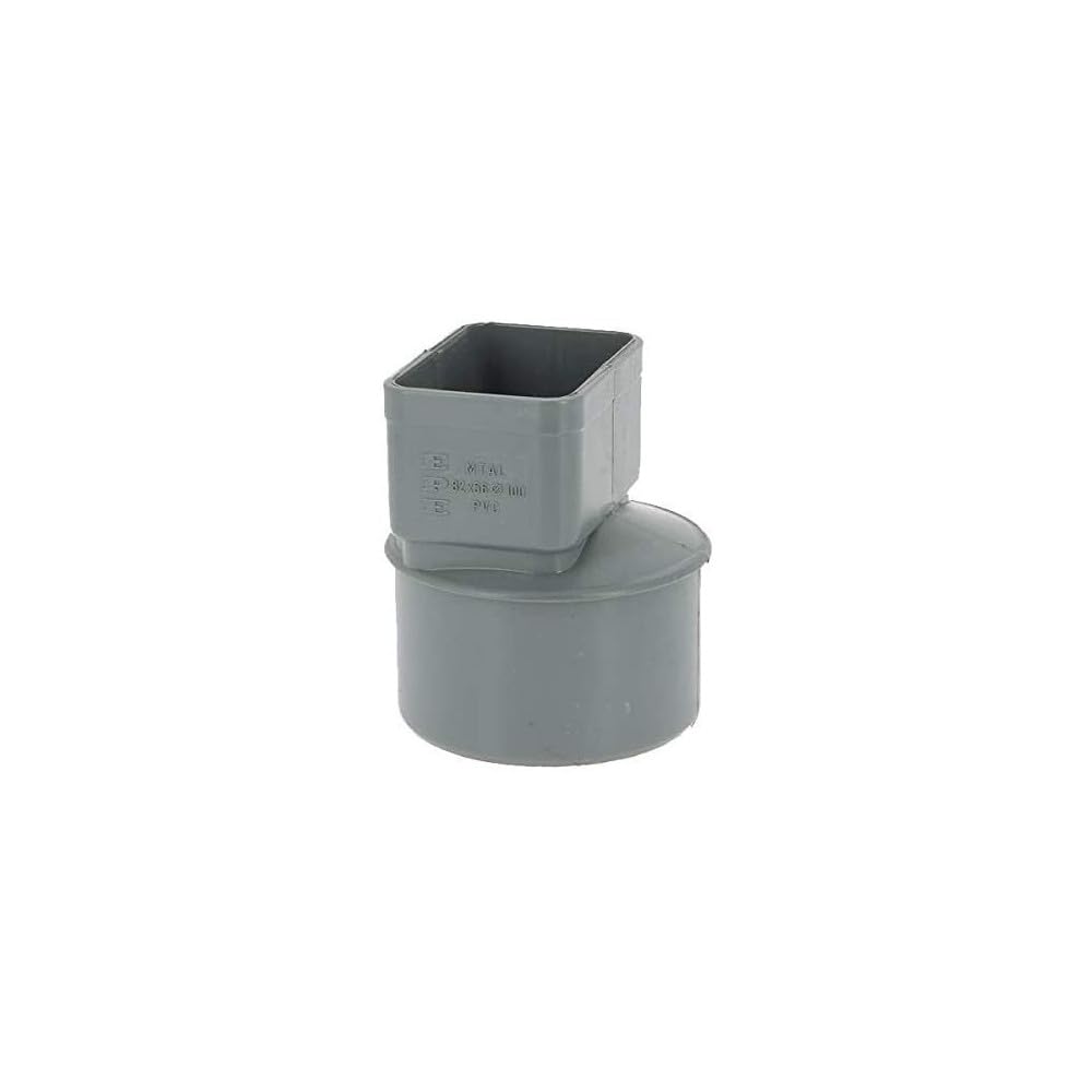 Raccord / Manchon PVC Ø 100 pour sortie gouttiere Aluminium 82 x 56 mm