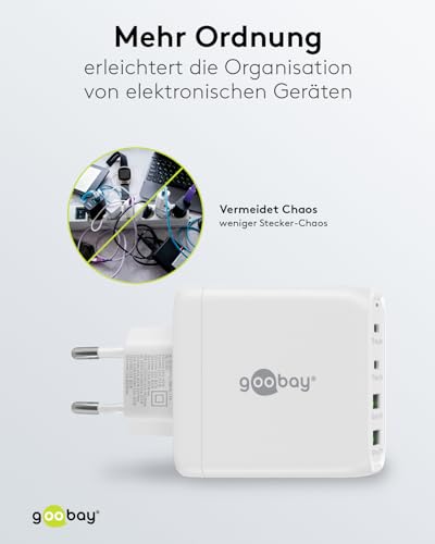 Goobay Caricatore Rapido USB-C Pd A 4 Porte (68W)/2X USB-A 2X Ingresso Usb-C/Erogazione Di Potenza/Alimentazione Cavo Ricarica Iphone, Altri Telefoni Cellulari/Caricabatterie Telefoni Cellulari/Bianco - 5