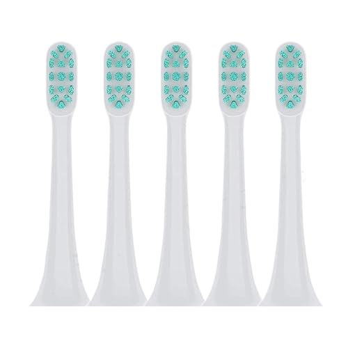 交換用ブラシヘ??ッド、互換性がありますシャオミ T500/T300電動歯ブラシノズル掃除機SKS交換用歯ブラシヘッドに対応(5PCS)