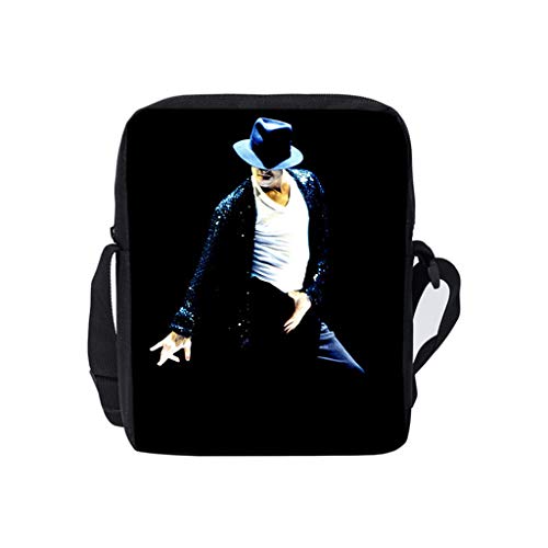 ULIIM Michael Jackson Adolescente Bolsa De Hombro Casual Canvas Boy Girls Popular Bolsa De Hombro Bolsa De Hombro del Estudiante Práctico