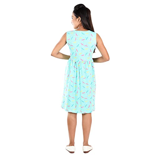 Image of Clothe Funn Girl's Striped Regular Fit Frock