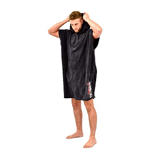 Nalu Adults Microfibre Hooded Towel Robe for Beach Swimming Changing, Multi-coloured - Image 4