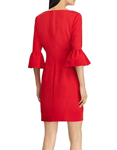American Living Womens Crepe Bell Sleeve Sheath Dress, Red, 62