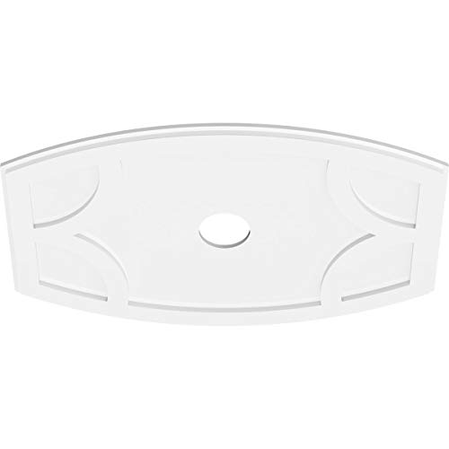 Image of Ekena Millwork CMP34X22KY-04000 Kailey Architectural Grade PVC Contemporary Urethane Ceiling Medallions 34 inchW x 22 5 /8 inchH x 4 inchID x 18 1 /4 inchC x 1 inchP