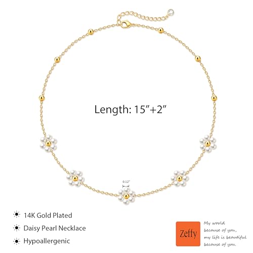 Image of Zeffy Pearl Necklace 4MM /6MM /8MM Dainty Round Imitation Pearl Choker Necklace Wedding Pearl Necklace Delicate Jewelry for Women Simple Bridesmaid Jewelry Gifts