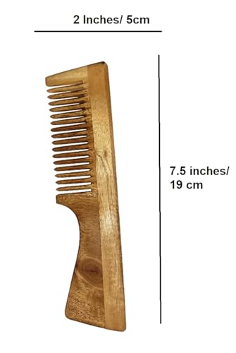 Peine de Madera Neem Anti-Caspa Hecho a Mano TECHSUPREME miniatura 2