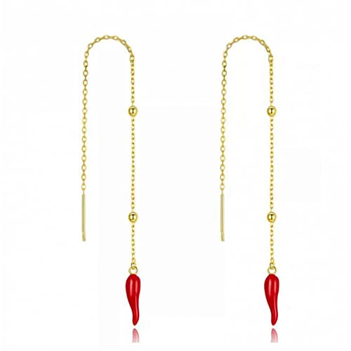 Boucles d'oreilles goutte argent 925 perle rouge le cadeau idéal pour elle