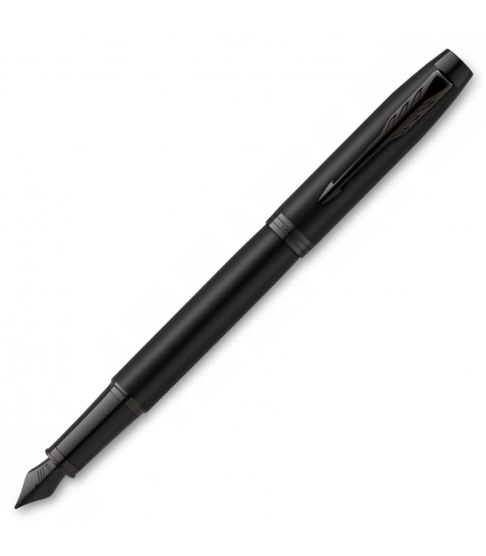 Miniatura 4 de Parker IM pluma estilográfica | Negro mate con adornos negros | Punta fina con recambio de tinta azul | Estuche de regalo