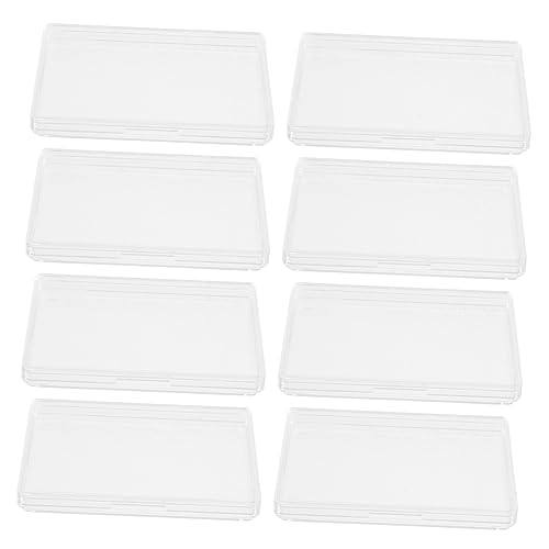 PHENOFICE Bank Card Storage Box Organizer 8pcs Plastic Boxes Cover for Photos Jewelry Stickers