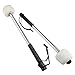 Moicstiy 2Pcs Bass Drum Mallet, 12.6 Inch Wool Felt Head Drum Mallet Stick Anti-slip Bass Percussion Sticks Instrument Band Accessory for Drums Snare Drums (Stainless Steel)