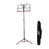 Audio 2000s 60' Height Portable Sheet Music Stand Dual Color Red/Black AST444A-RBK