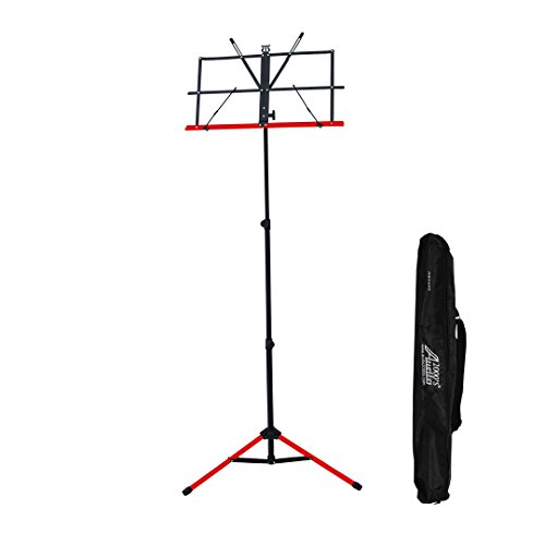 Image of Audio 2000s 60 inch Height Portable Sheet Music Stand Dual Color Red /Black AST444A-RBK