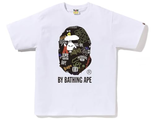 MDERNITY Bathing APE TEE (US, Alpha, Small, Regular, Regular, White Pattern)