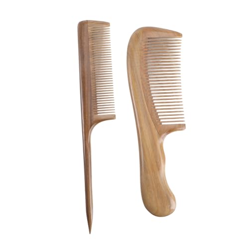 Peignes en bois de santal pour un massage relaxant du cuir chevelu sous la douche