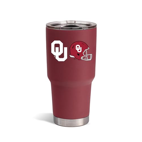 The Memory Company Officially Licensed NCAA - University of Oklahoma 30oz Tumbler with Bottle Opener Bottom