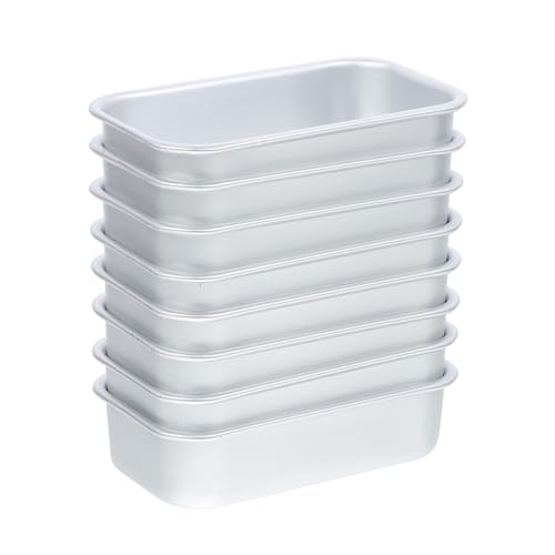 Genérico Bandeja para Hornear Pan Rectangular 8 Piezas de Acero Resistente a Altas Temperaturas para Repostería Doméstica y Profesional, Molde para Tostadas y Pasteles, Utensilio Cocina