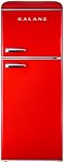 Galanz GLR46TRDER Mini Réfrigérateur avec double porte, thermostat mécanique réglable avec congélateur, 4.6 Cu FT, rouge