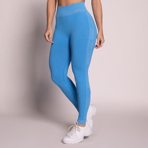 Calça Legging Sem Costura Sport Selene (BR, Alfa, P, Regular, Regular, Azul Claro)