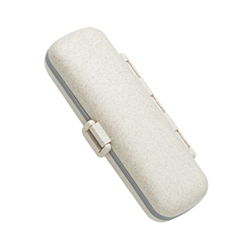 FOMIYES 箱 タブレットオーガナイザー コンテナ ホルダー 小さなケース 主催者 mini simple sticker シール Beige