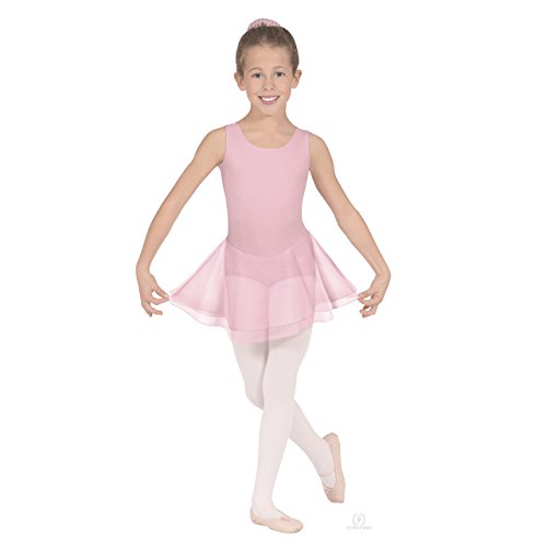 Eurotard Girls Tank Leotard with Double Layered Skirt (10466) -PINK -S