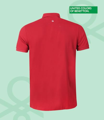 Image of United Colors of Benetton Shirt for Men | Tees for Man | Half Sleeves Plain Stylish Regular Fit Polo | Collar Tshirt | T-Shirt | Stylish Mens Tshirt