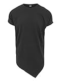 urban shirts uk Ungewöhnliche Optik Urban Classics TB1227 Herren T-Shirt Asymetric Long Tee Schwarz (Black 7), X-Large