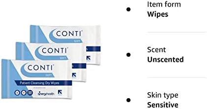 Synergy Health 3 Packs of 100 Conti Soft Large Dry Patient Cleansing Wipes