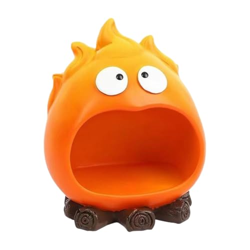 Bonita bandeja para llaves, plato de dulces de entrada de llama, 5.12 x 4.33 x 5.91 pulgadas, cuenco creativo para llaves, bandeja decorativa para llaves, figuras de escritorio reutilizables para el