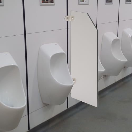Mampara divisoria para urinario, Pantalla de privacidad para urinario público Masculino de Montaje en Pared con Accesorios para baños de centros comerciales, escuelas y aseos, 35,43 x 15,74