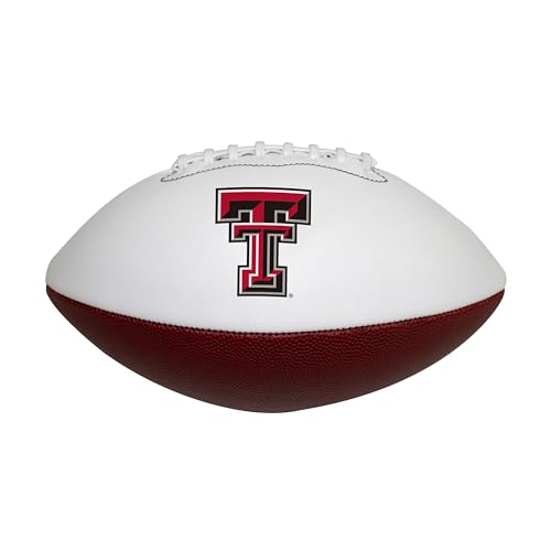 Logo Brands NCAA Texas Tech Red Raiders Official-Size Autograph Football, Team Color