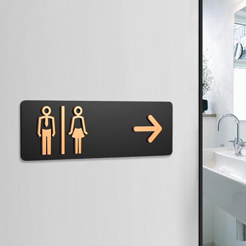 Letrero acrílico para inodoro con acabado premium Type B para despachos 5