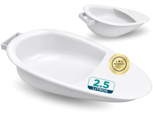 OrtoPrime Cuña Orinal Mujer y Hombre 2500ML GRANDE y CÓMODA Orinal Adulto Para Cama PORTÁTIL Cuña para Orinar Personas Mayores - Orinales para Adultos Encamados - Urinario Ancianos para Cama