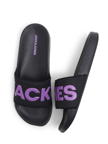 Image of JACK&JONES Men's Logo Print Pool Sliders