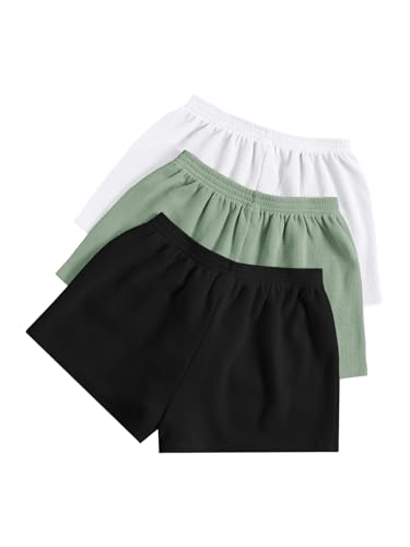 Image of SOLY HUX Women's Summer Shorts 3 Packs Casual Comfy Shorts Sets