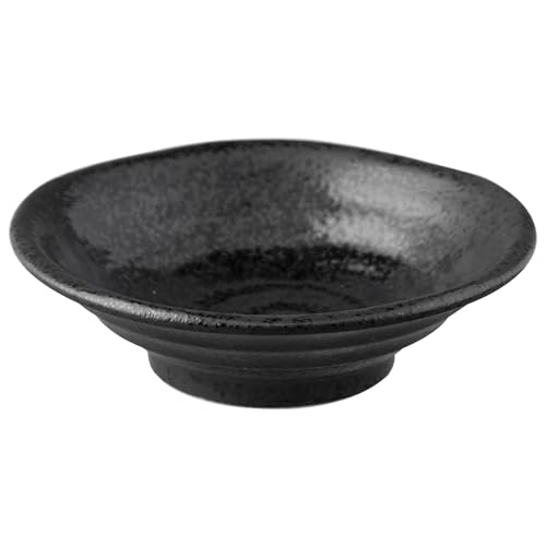 【鳴門 11cm深皿(3枚セット)】まるくぱーじゅ(公式) 取り皿 丸皿 サラダ 副菜皿 デザート皿 プレート 小皿 食洗機 電子レンジ 収納 美濃焼 業務用OK 軽い 日本製 OC71 (3,黒耀)