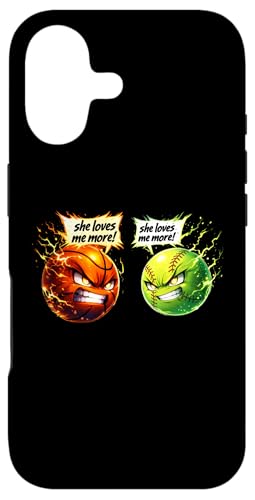 Funny She Loves Me More Basketball Vs Tennis �X�}�z�P�[�X iPhone 17 �p