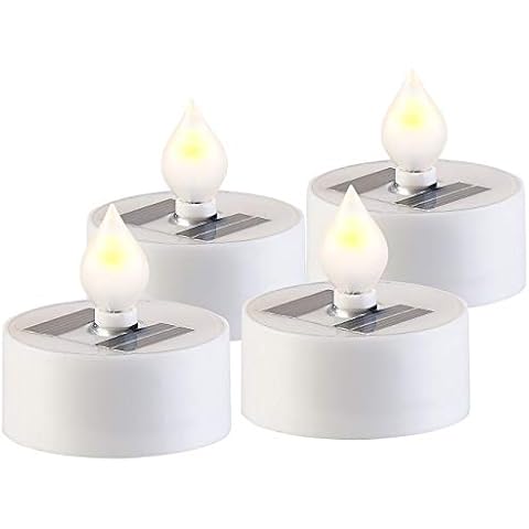 4 bougies LED Lunartec avec chargeur solaire Cover
