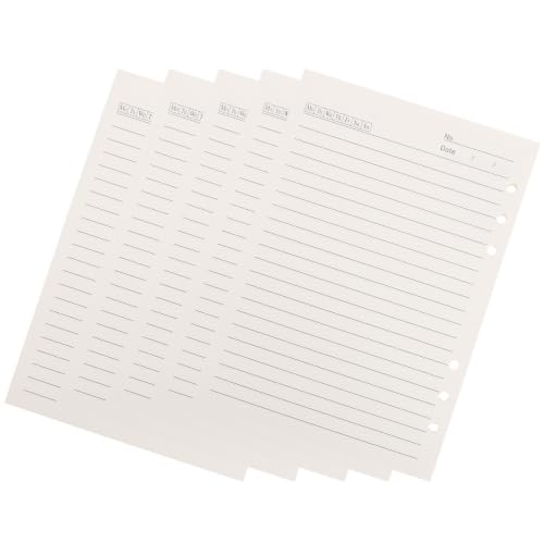 Papel de repuesto de 6 agujeros Healeved blanco para tu diario de journaling
