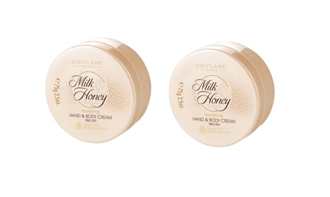 Oriflame milk and honey gold nourishing hand and body cream small Pack - 75 x 2 grams - Pack of 2-picture-34