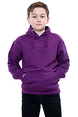 Hamishkane Sweat à capuche unisexe en polaire pour filles et garçons, violet, 11 ans Cover