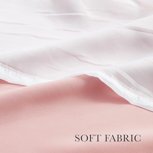 Image of PONY DANCE Nursery Curtains Pink, 52 x 84 inches, Rose Blush, 2 Panels