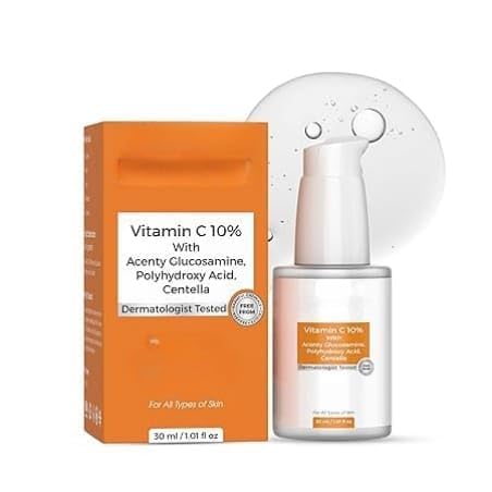 Generic VET 10% Vitamin C Face Serum with Acenty Glucosamine, Boots Collagen Production & Protects from Environmental – 30ml