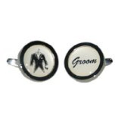 Gemelos para Hombre Redondos Marfil miniatura 1