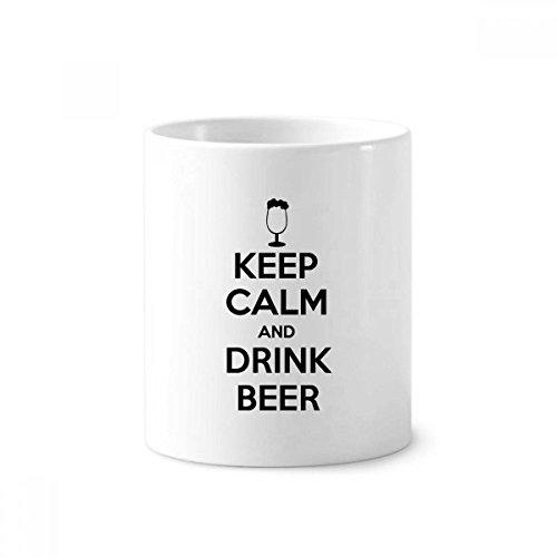 Rangement pinceaux et stylos en céramique Keep Calm bière pour optimiser votre espace