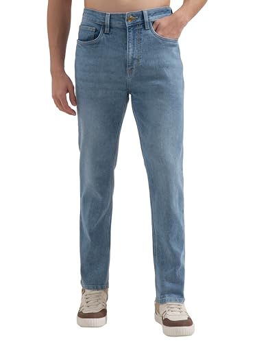 Image of Highlander Men Men's Straight Relaxed Fit Jeans | Stretchable | Everyday Comfort & Style| Jeans for Man|Premium Cotton Blend